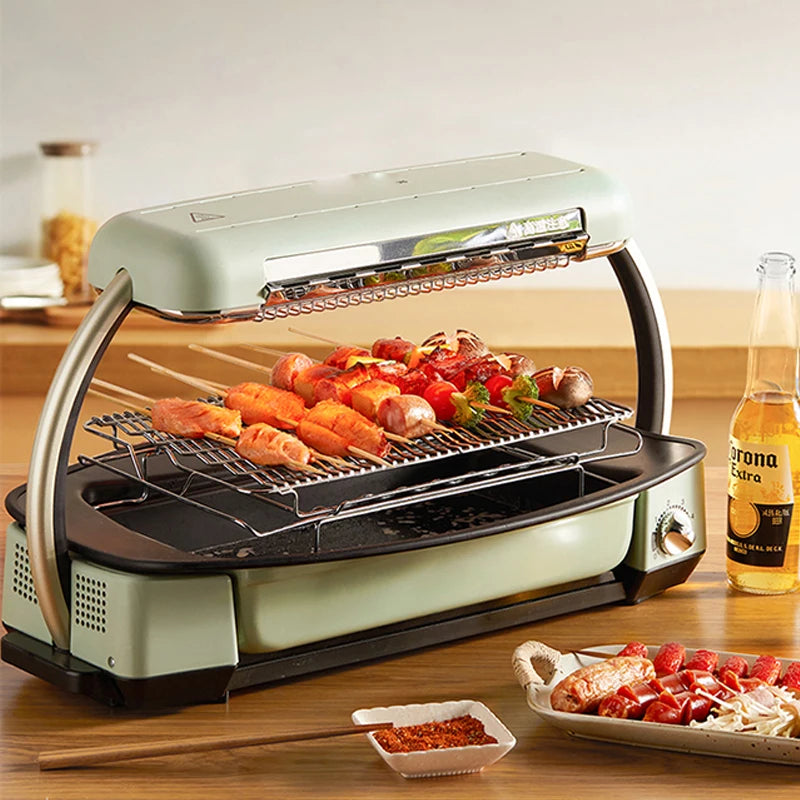 New Smokeless Barbecue Oven Barbecue Pot Household Multi-function Indoor Electric Oven Korean Style Skewer.
