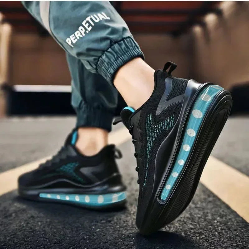 Men's Casual Air Cushion Running Shoes Spring and Autumn New Lightweight Mesh Casual Shoes Anti-Slip Shock Absorbing Sports Shoe.