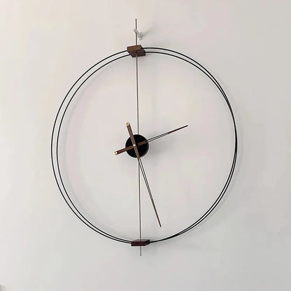 Spanische Wanduhr, minimalistische Uhr, Wohnzimmer, ästhetische Kunstuhren, Massivholzzeiger, große Wanduhr, stille Uhrwerkuhren