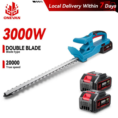ONEVAN 3000 W elektrischer Heckenschere 20 Zoll 20000 U/min Hochgeschwindigkeits-Schneidwerkzeug für Garten und gewerbliche Lithium-Batterie-Pin von Makita