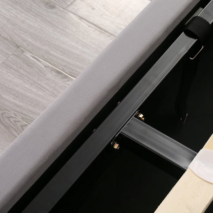 Fangange gepolstertes ohrenförmiges Bett, komplettes/Queensize-/King-/Doppelbett, hydraulisches Funktionsbett mit Lattenrost und Stauraum, Samt