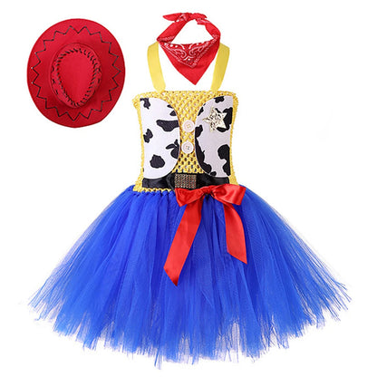 Woody Jessie Toy Story Cowboy Performance Kostüm Sets Mädchen Cartoon Tutu Kleid Kinder Disney Cosplay Karneval Party Kleidung