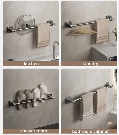 Bad Handtuchhalter ohne Bohren Badezimmer Schwarz Handtuchhalter Handtuchhalter Selbstklebender Badezimmer Handtuchhalter Handtuchhalter