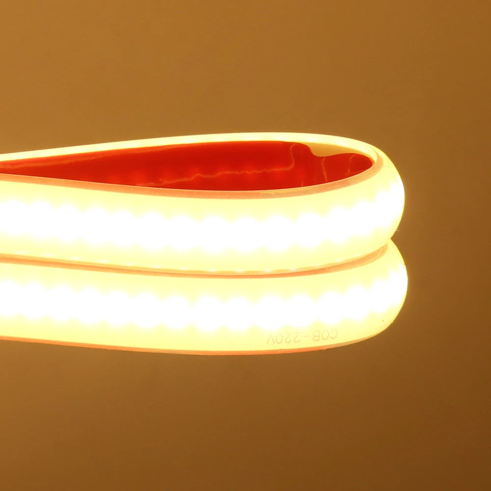 COB LED Streifen Licht Dimmer Schalter EU UK Power Kit 220V 230V 3000K 4000K 6000K 288LED Helle Flex Band Wasserdichte Lineare Beleuchtung