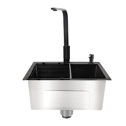 Komplettset für Küchenspüle mit 360° °   Drehbarer Wasserhahn für Familienrestaurant, Waschküche, Keller, Bar, Speisewagen, Dessert, Café