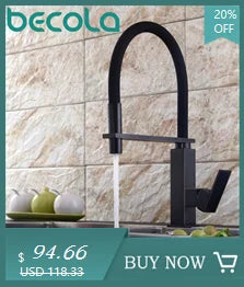 Stainless Steel Kitchen Faucet Lead-Free Folding Mixer 360 Degree Swivel Single Handle Nickel Kitchen Sink Taps