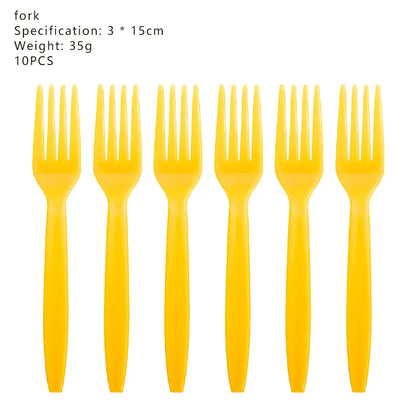 Cartoon M & Minions Geburtstag Party Dekoration Einweg Geschirr Tasse Teller Tischdecke Luftballons Gelb Große Augen Hintergrund Banner