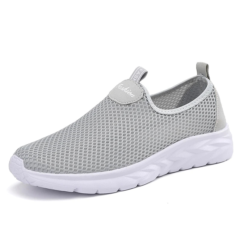 YRZL Sneakers Men Summer Casual Shoes Men Mesh Breathable Outdoor Non Slip Sports Shoes Slip on Loafers for Men Pius Size 39-46