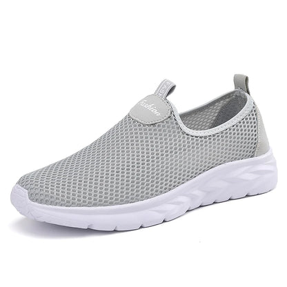 YRZL Sneakers Men Summer Casual Shoes Men Mesh Breathable Outdoor Non Slip Sports Shoes Slip on Loafers for Men Pius Size 39-46