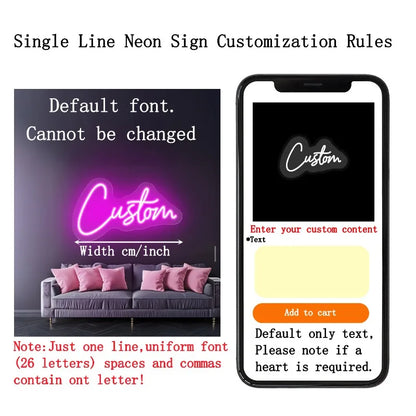 Customizable Led Name Sign Gift for Kid Custom Name Signs Teenage Gift Neon Sign for Wall Decor Bedroom Decor Personalized Gifts.