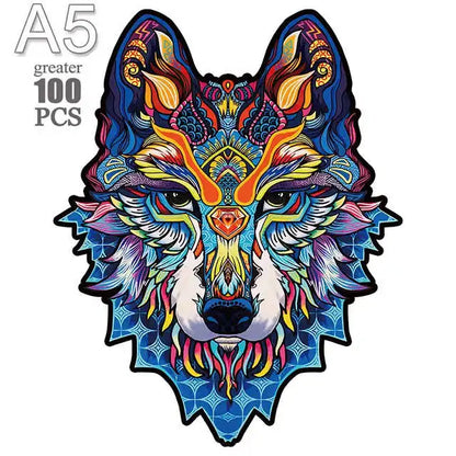 Irregular Shaped Wooden Animal Puzzle DIY Puzzle Party Games Educational Gift for Kids Holiday Gift Intelligent Cat Wood Jigsaw