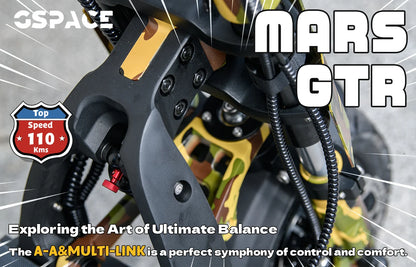 GSPACE MARS11 GTR Electric Scooter 2000*2W Motor 72V45Ah Battery Escooter  11 inch City tires E-Scooter