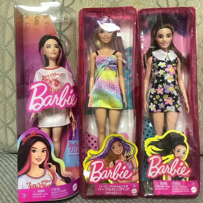 Genuine Barbie Dolls Brand Assortment Fashionista Girl Fashion Doll Princess Toys For Girls Bonecas Barbie Doll Birthday Gifts.