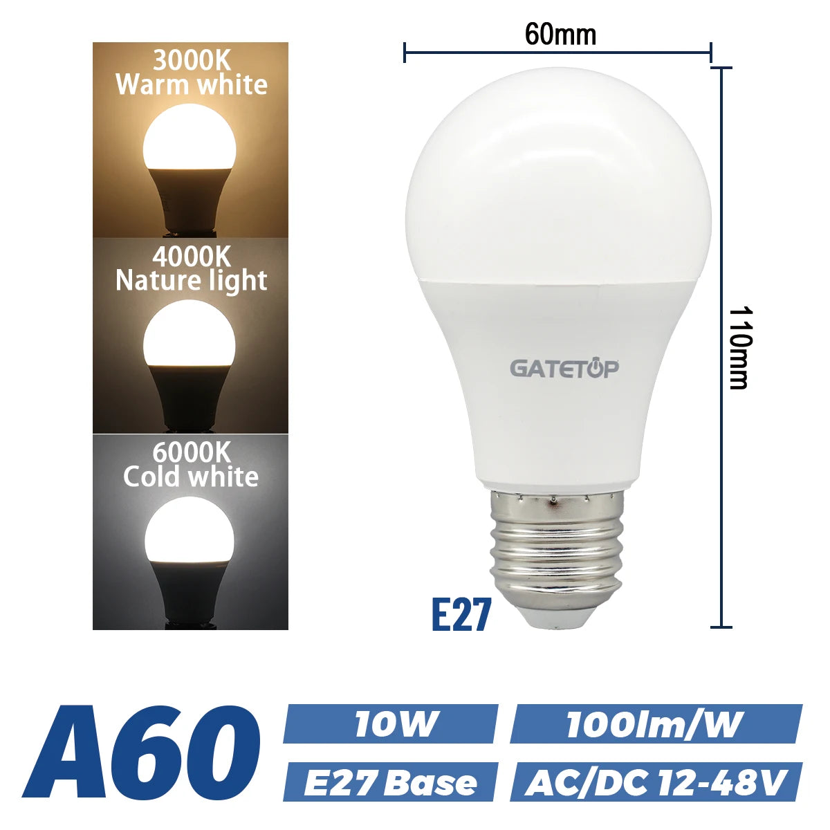 1-10PCS LED AC DC 12V 24V 48V Glühbirne E27 B22 Basis Niederspannung Glühbirnen für Boot RV Schuppen Off Grid Kabine Solar Power