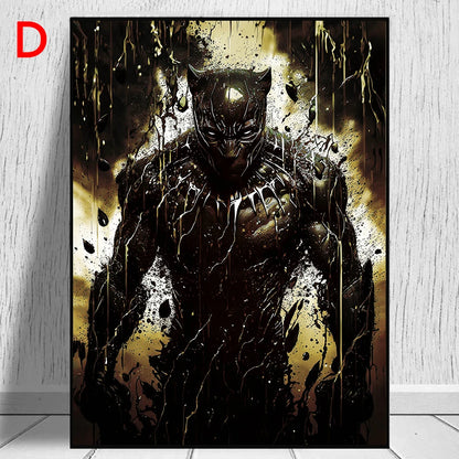 Miniso Disney Marvel The Avengers Spiderman Poster Iron Man Hulk Captain America Hulk Canvas Painting Wall Art Prints Home Decor.