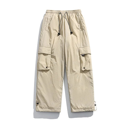 Winter Duck Down Skiing Cargo Pant Men Women Outdoor Thick Warm Loose Casual Sports Techwear Down Pants Track Trouser Sweatpants