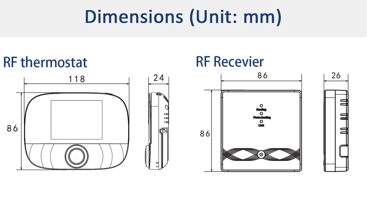 RF Wireless Thermostat Smart WiFi Floor Heating For Gas Boiler Battery Powered Tuya Temperature Controller Receiver Alice Google.