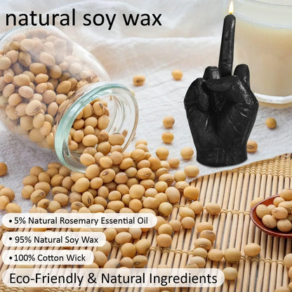 Finger Scented Candle Room Decor Aesthetic Fragrance Soy Wax Aromatherapy Hand Gesture Candles Desk Statues Sculpture Decor.