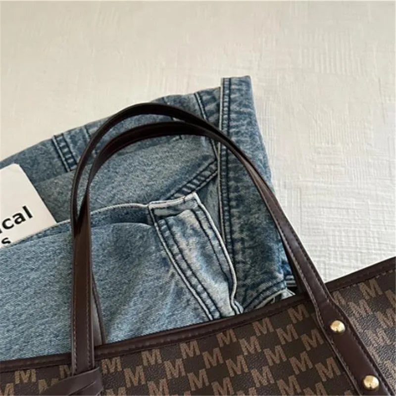 Stylish Tote Bag, Vintage Handbag, Large Underarm Shoulder Bag for Women Suitable for Daily Use, Work, Outdoor, Travel, Shopping