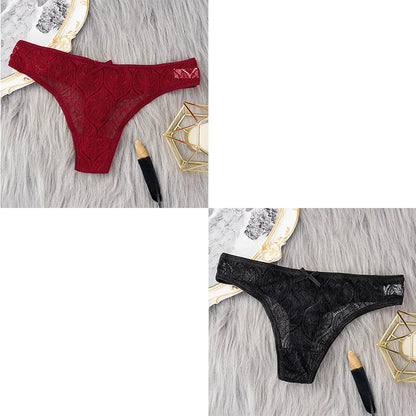 2 Pcs/Set Hot Sale Panties Women Sexy G String Lace Lingerie For Women Fashion Low Waist Thongs Soft Intimate Lady Underwear.