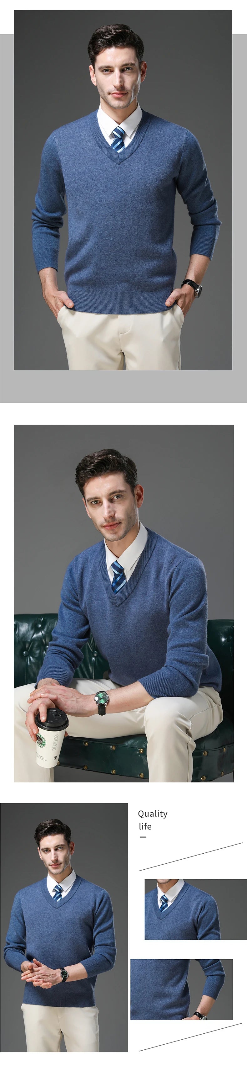 Top Grade Thick Anti-Pilling New Fashion Brand Autum Winter Knit Pullover Men Slim Fit Sweater Business Casual Woolen Jumper.