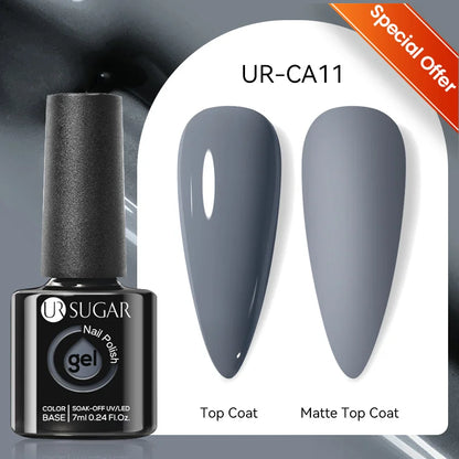 UR SUGAR 7/7.5ml Summer Blue Silver Gel Nail Polish Semi Permanent High Quality Soak Off UV LED Varnishes Nails Art Manicure.