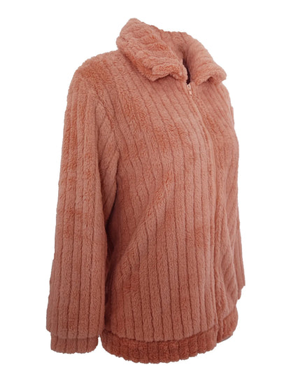 2025, Herbst und Winter, neue Mode, Damenpullover, Mäntel, Übergröße, Fleece-Strickjacke, kurzer Kragen, Tops, Damenbekleidung