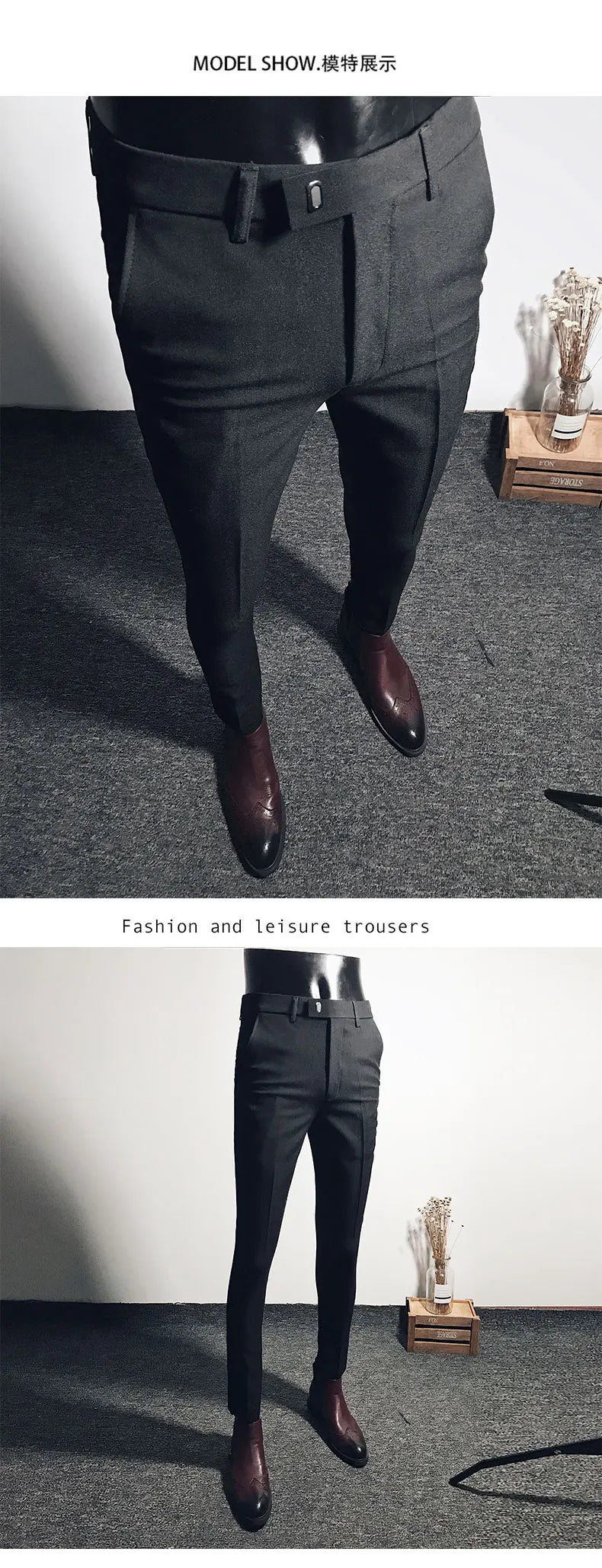 Men Suit Pants Formal Trousers Stretch Slim Pantalone Hombre Calça Masculina Solid Color Casual Dress Pants Fashion Men Clothing