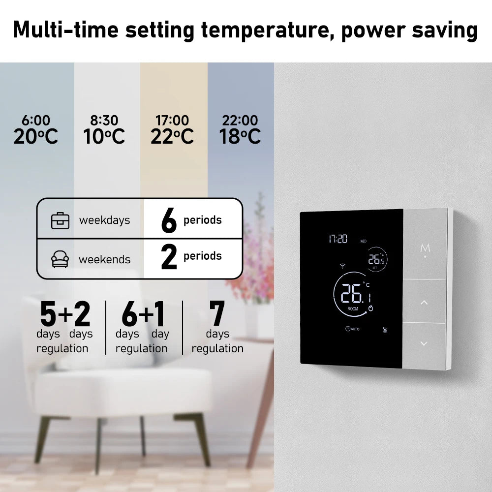WiFi Thermostat Tuya Smart Home Thermoregulator For Boiler/Electric/Underfloor Heating Temperature Controller Alice Alexa Google.
