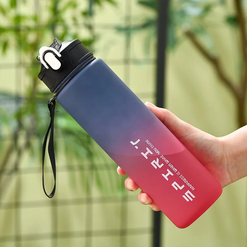 1PCS 800ML Large Capacity Sports Water Bottle Leak Proof Colorful Plastic Cup Drinking Outdoor Travel Portable Gym Fitness Jugs.