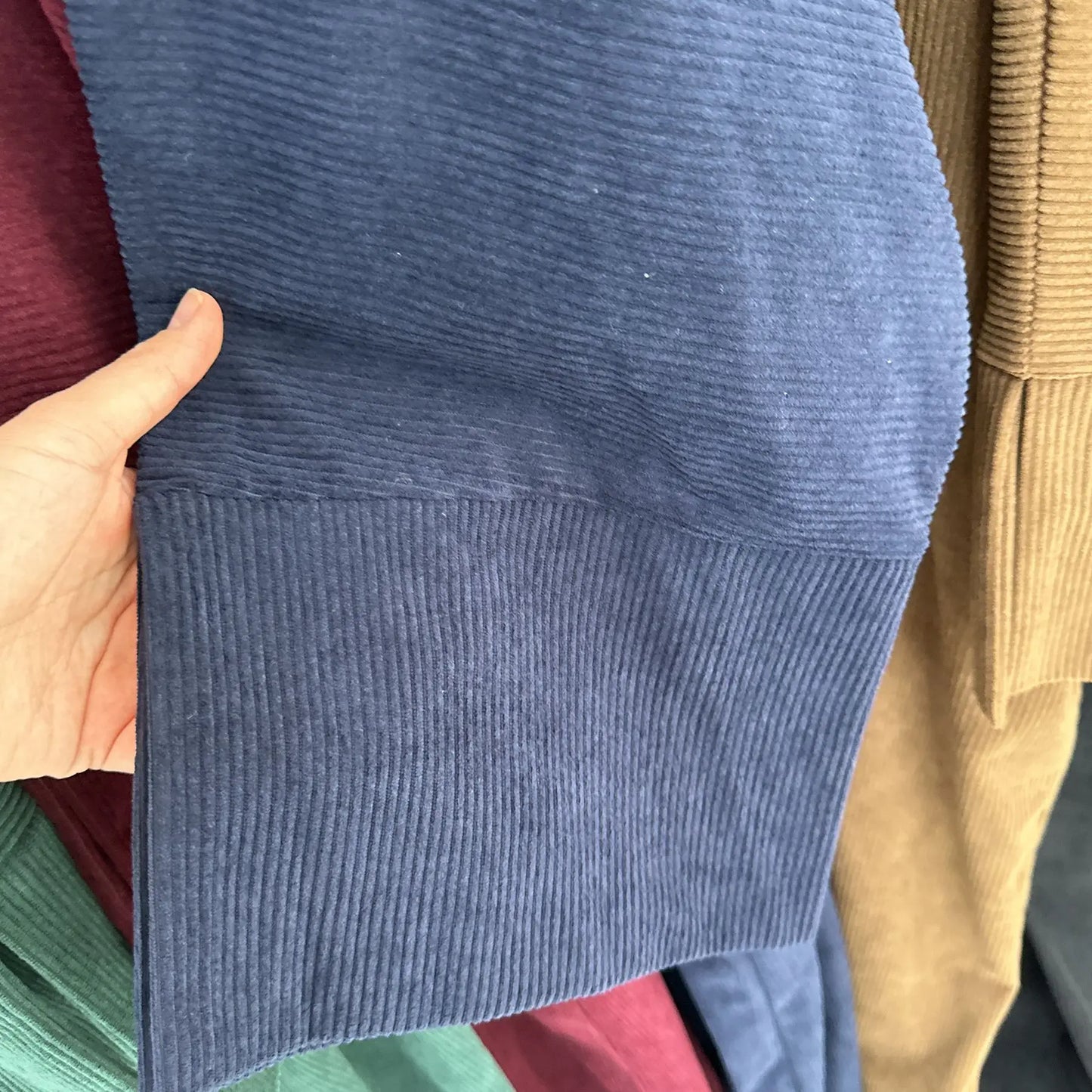 Muslim Abaya 2024 Arabic Women Corduroy Dress Ramadan Modest Cardigan