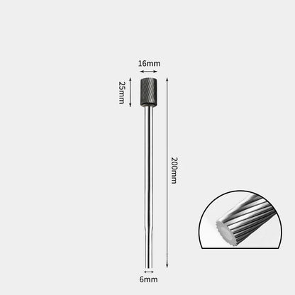 Hartmetallfräser, Wolframstahl-Schleifkopf, zylindrisch 6 mm, AE AX AX Metallfräser