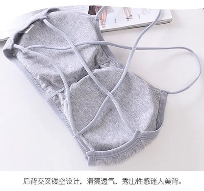 1pcs Womens Top Cross Strap Sports Bra Thin Push Up Sport Bra Yoga Gym Crop Tops Brassiere Fitness Breathable Girls Student Bras.