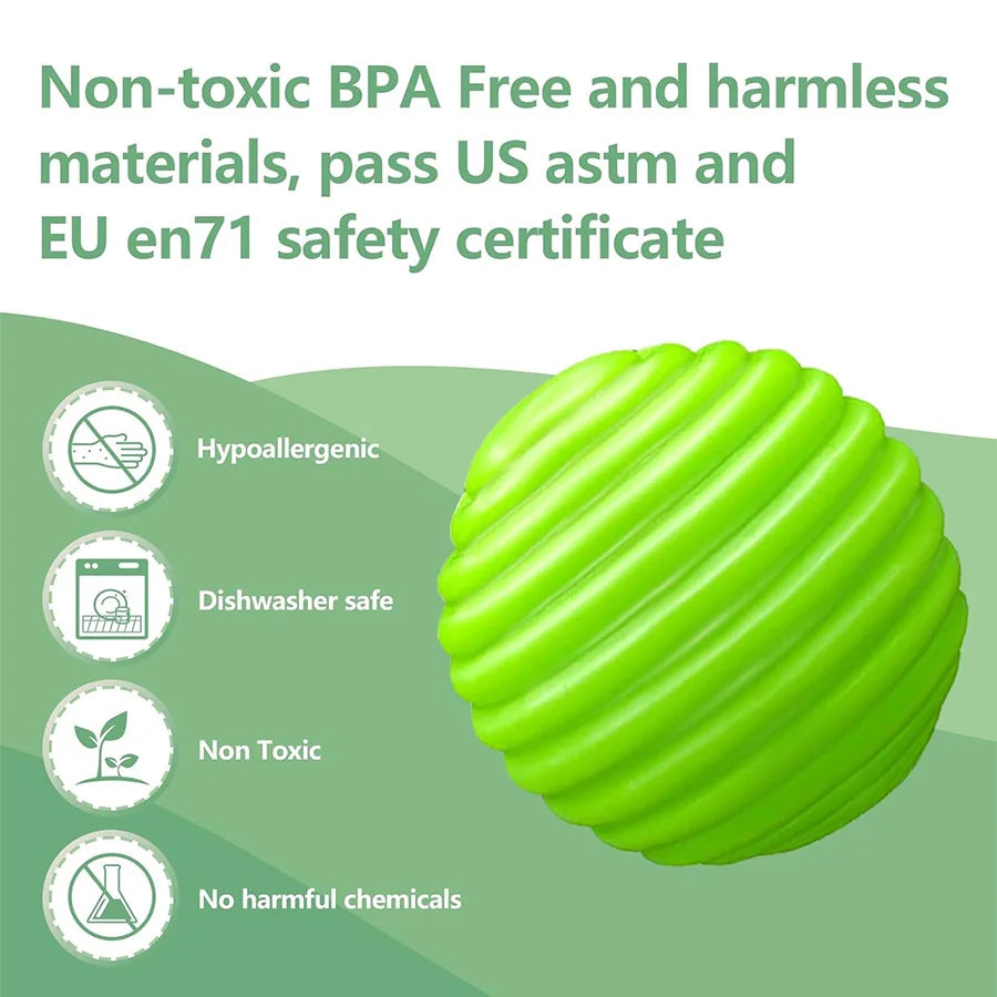 6PCS Textured Balls for Baby Sensory Play 6-12 Months, Activity Multi Soft Ball, Montessori Shower Toys for Toddlers 1-3 Years.