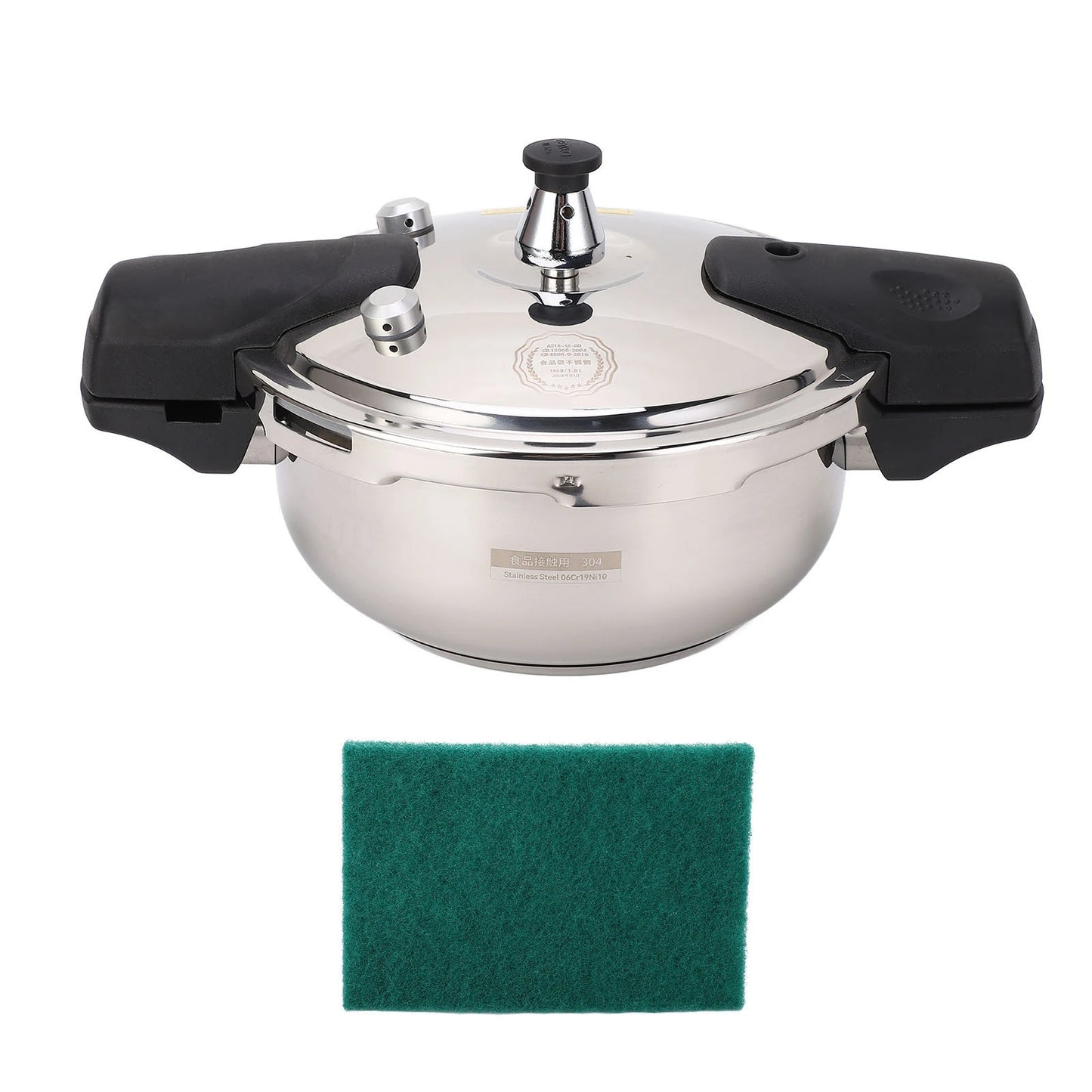 1.8L Stainless Steel Pressure Cooker Explosion Proof Stew Pot For Gas Stove Induction Cooker.