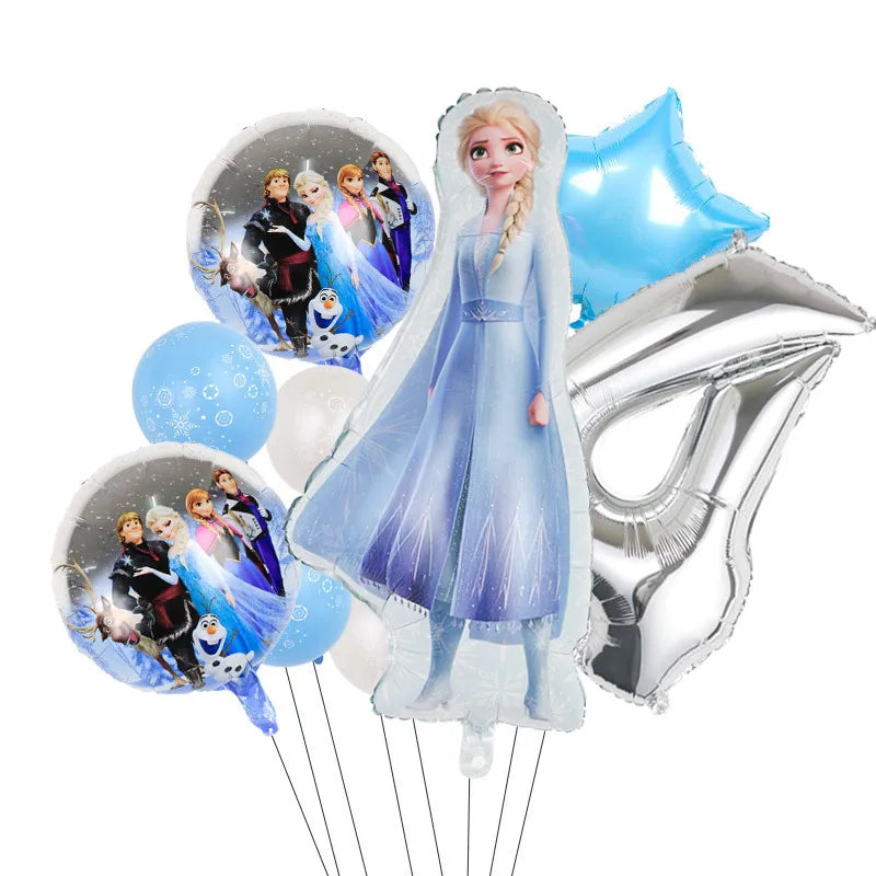 Disney gefroren Geburtstag Dekorationen Mädchen Papier Geschirr Teller Servietten Tassen Schnee königin Geburtstag Deko Hintergrund Luftballons Lieferungen