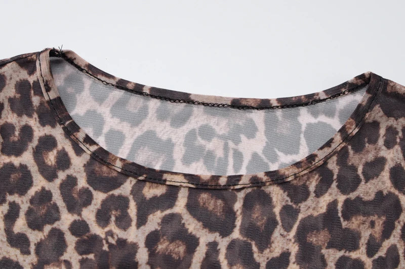 Dulzura 2024 Sexy Elegantes Maxikleid Bedrucktes Leoparden-Langarmkleider Damenkleidung Y2K Lady Party Club Streetwear Urlaub.