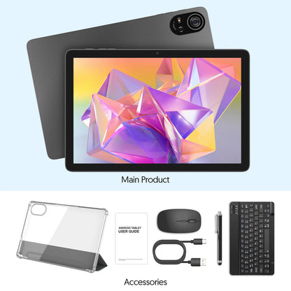 BAKEN 10-inch Android 15 tablet, A333 penta-core processor, 24GB (6GB + 18GB expansion) RAM + 128GB ROM, 5G WiFi, 8000mAh.