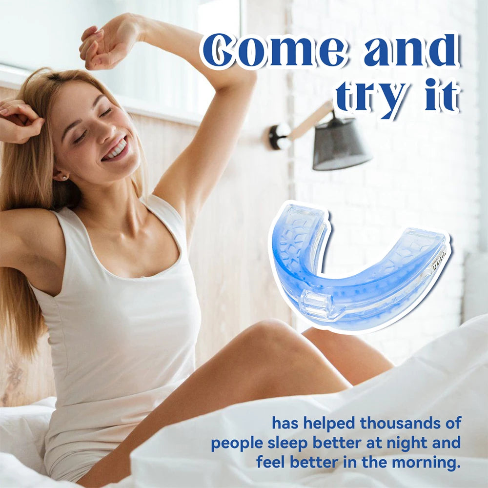 Anti Snoring Tooth Brace Adjustable Anti Snoring Mouth Guard Easy Breathe Improve Sleeping Aid Apnea Mouthpiece To Stop Snoring.