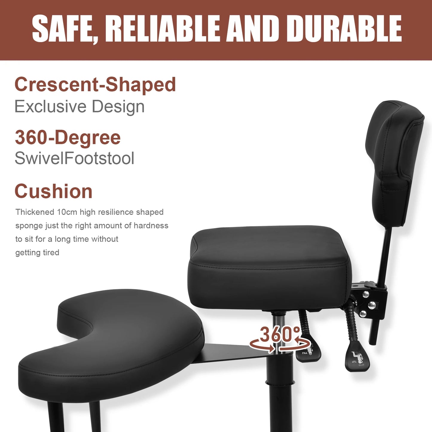 Meditationsstuhl, Relaxsessel mit Rollen, höhenverstellbarer Sitz mit Lordosenstütze |   für Erwachsene Zappeln und Yoga