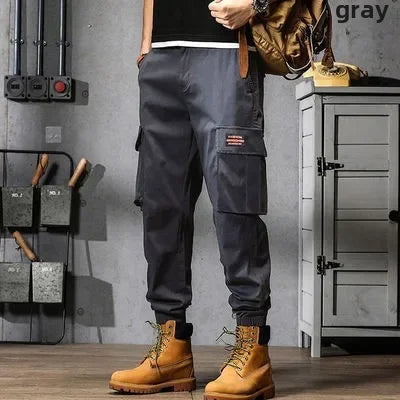 American Style Vintage Cargo Pants Loose Fit Straight Leg Casual Pants For Men Lightweight Summer Wide Leg Harem.