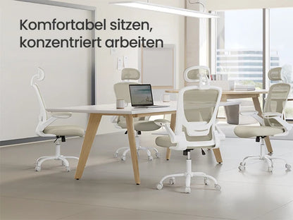 SONGMICS Bürostuhl, ergonomisch, Schreibtischstuhl, Drehstuhl mit Mesh