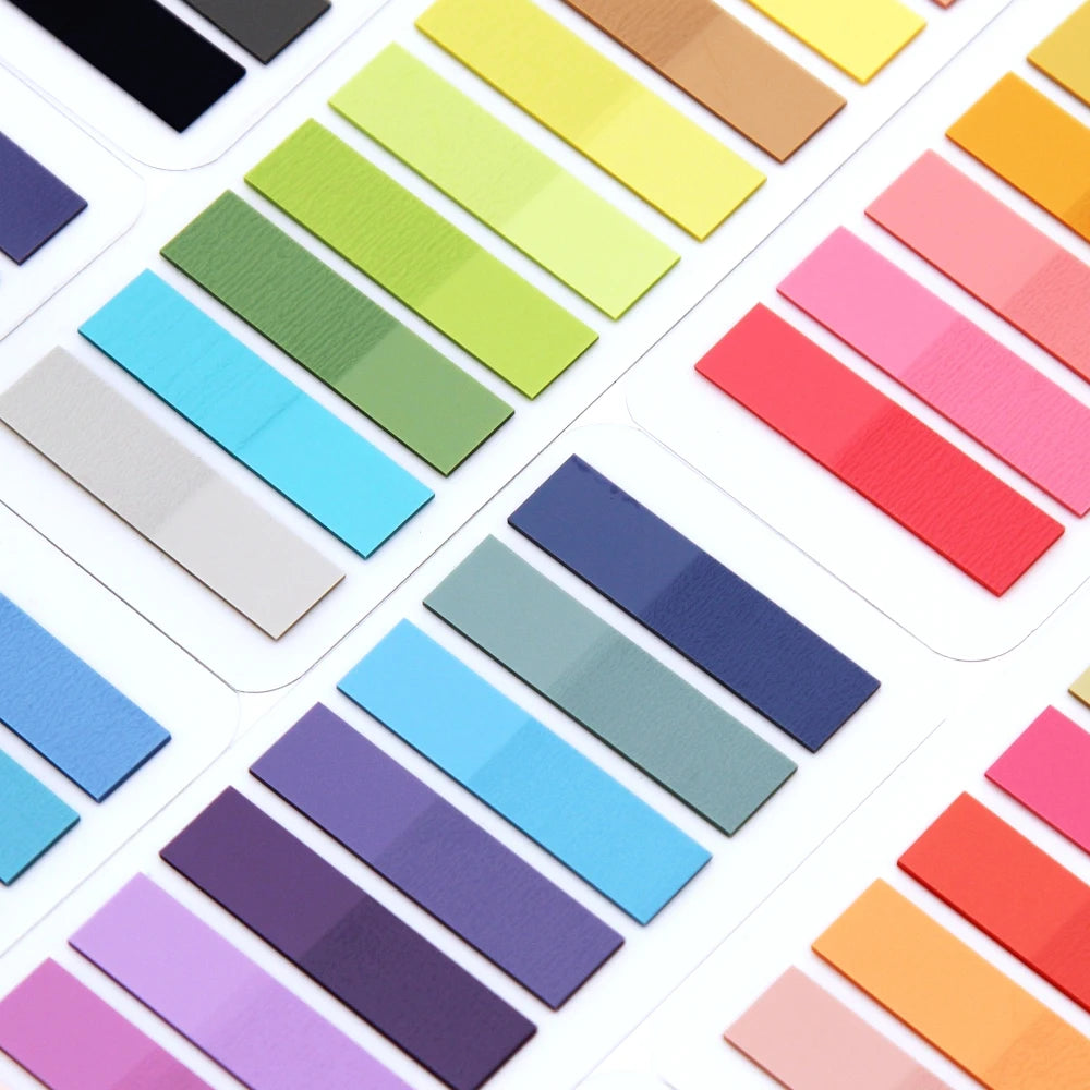 2400S Transparent Bunte Index Kreative Notizblöcke Büro Schule Schreibwaren Selbstklebende Aufkleber Haftnotizblöcke.