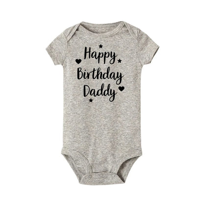 Alles Gute zum Geburtstag Papa Baby Body Vater Party Jungen Mädchen Outfit Strampler Säugling Sommer Kleinkind Kurzarm Kleidung Ropa Geschenke.
