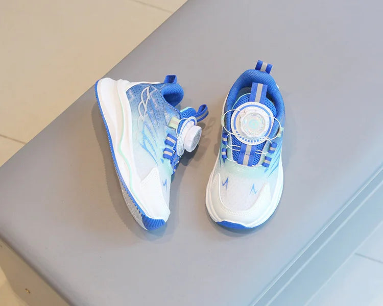 Tenis Child Shoe Casual Sneaker for Boy Kid Shoe for Girl Rotating Buttons Running Shoe for Girl Soft Sole Mesh Braeathable Shoe.