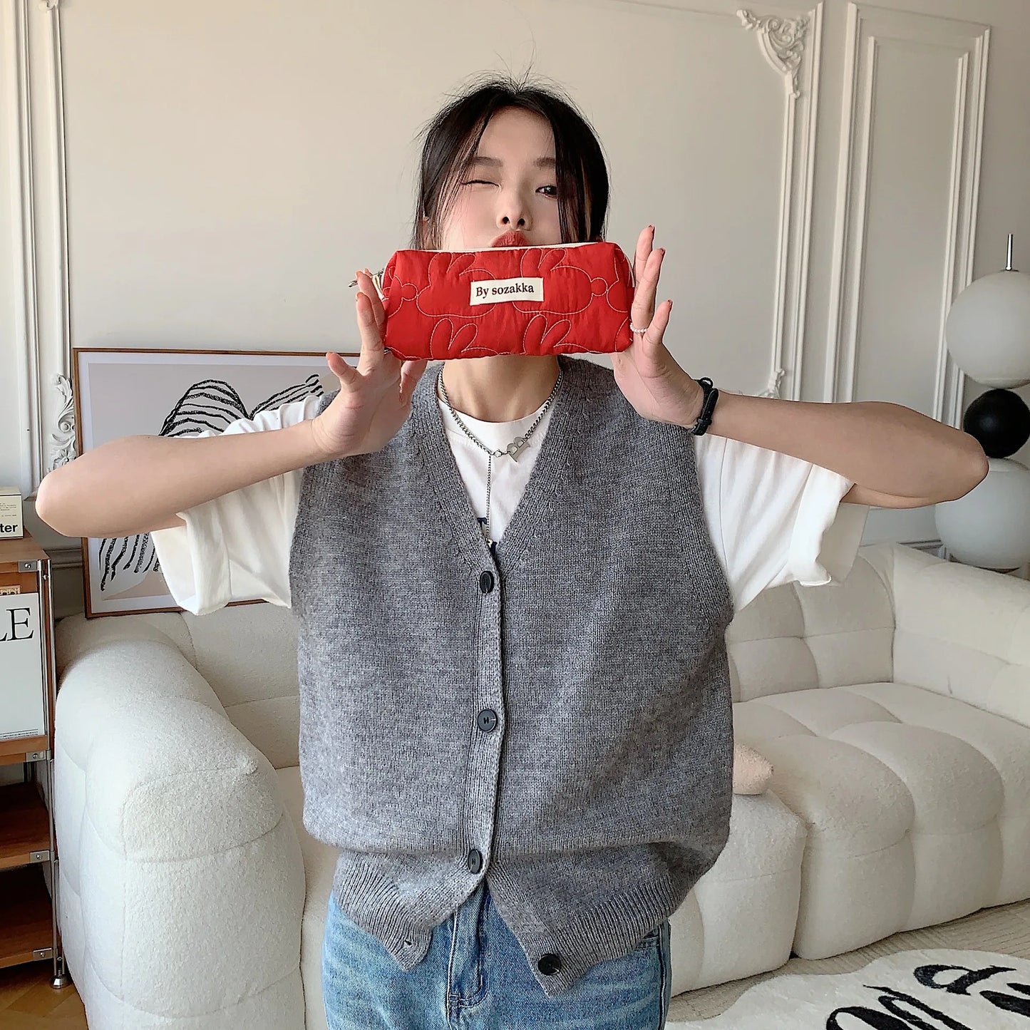 2025 Cute Rabbit Travel Cosmetic Lipstick Purse Storage Bag Kawaii Women Makeup Handbags Organizer Wallet Pouch Pencil Case Bags