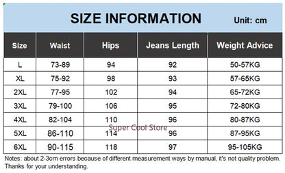 Plus Size Women Jeans 6XL Loose High Waisted Stretched 5XL Plus Size Female Denim Trousers Blue Girl Long Classic Straight Pants.