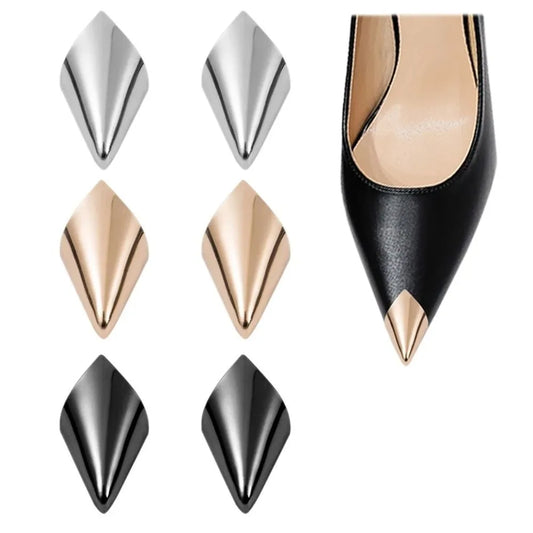 1 Pairs Metal High Heels Tip Cap Women Shoe Pointed Protector Elegant Shoe Repair Accessories Anti Wear Shoe Clips for Ladies.