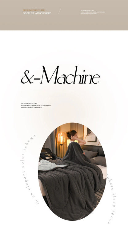 Milk Fleece Autumn Winter Warm Weighted Blankets for Beds European Thickened Beibei Velvet Throw Blanket Warmth Quilt Comforter.