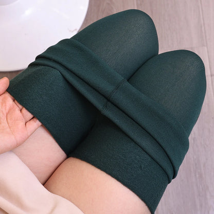 Winter Warm Women's Leggings Thermal Pants Polar Pantyhose Sock Lined Pants Velvet Tights Skin Effect High Waist Wool Leggings